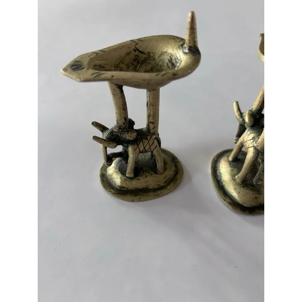 Vintage Elephant, Lamp, Pair, Native Duo, Exquisite, Elephant Lamps‎  3027